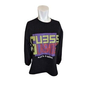 GUESS VTG 1989 GEORGES MARCIANO "GUESS GLASNOST" Graphic SWEATSHIRT USA One Size